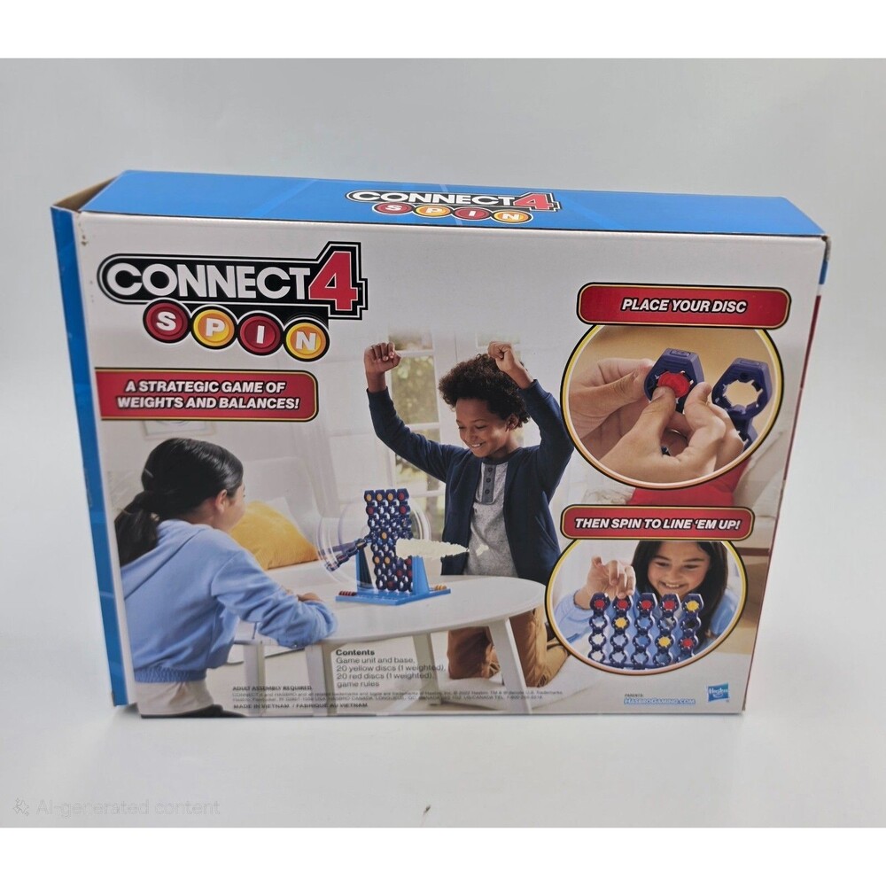 Hasbro Gaming Connect 4 Spin Board Game Spinning Grid Ages 8 and Up F5750